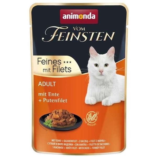 Animonda Cat Vom Feinsten Adult Feines mit Filets Ente & Putenfilet 18 x 85 g