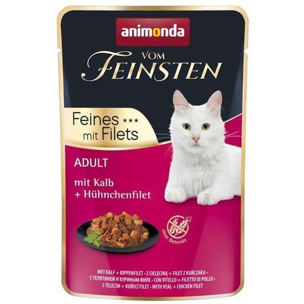 Animonda Cat Vom Feinsten Adult Feines mit Filets Kalb & Hühnchenfilet 18 x 85 g