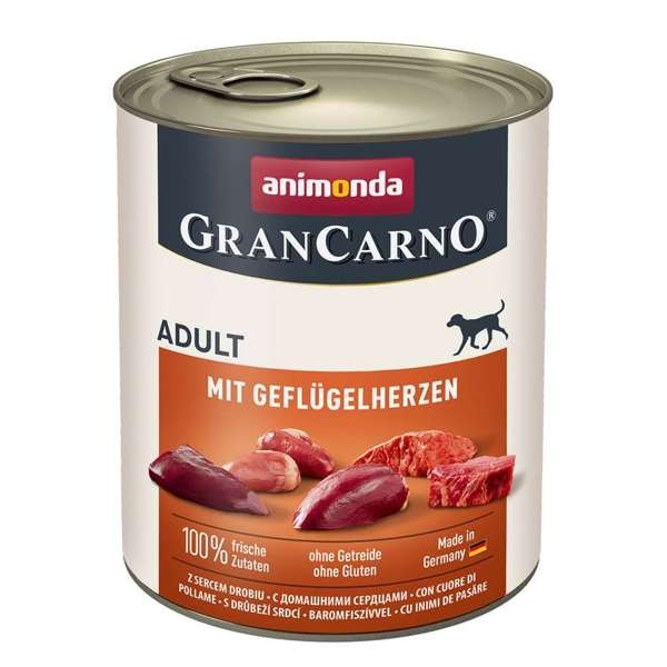 Animonda Dog GranCarno Adult Geflügelherzen 6 x 800 g