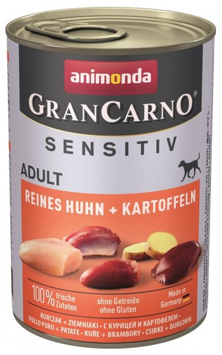 Animonda Dog GranCarno Adult Sensitiv Reines Huhn & Kartoffeln 6 x 400 g