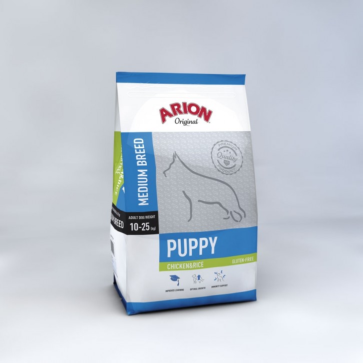 Arion Original Puppy Medium Breed Chicken & Rice 3 kg oder 12 kg (SPARTIPP: unsere Staffelpreise)