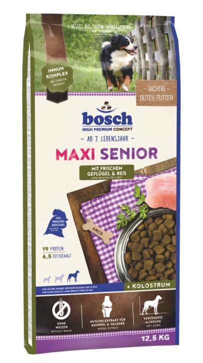 Bosch Maxi Senior Geflügel & Reis 2,5 kg oder 12,5 kg (SPARTIPP: unsere Staffelpreise)