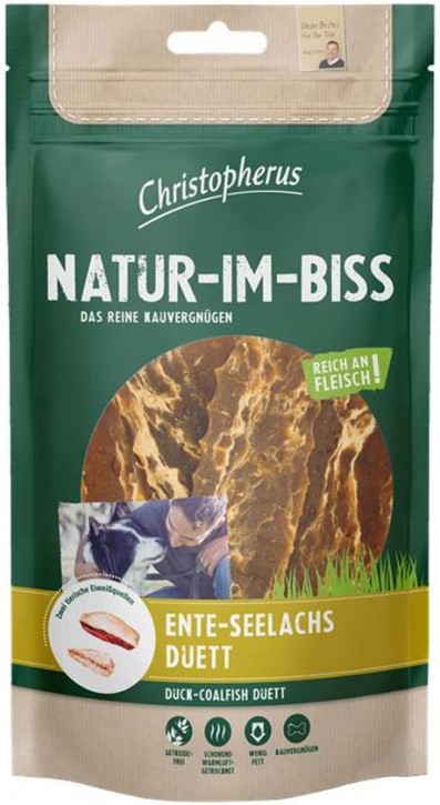 Christopherus Snack Natur im Biss Ente Seelachs Duett 12 x 70 g