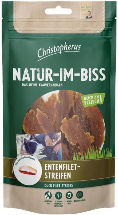 Christopherus Snack Natur im Biss Entenfiletstreifen 12 x 70 g