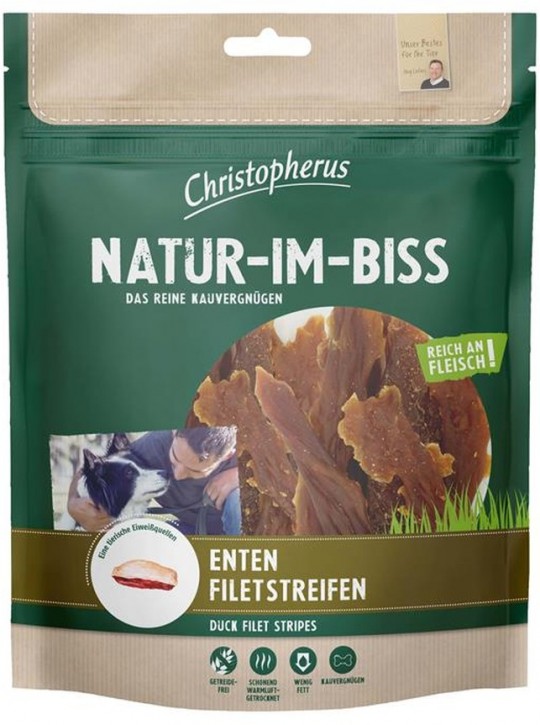Christopherus Snack Natur im Biss Entenfiletstreifen 5 x 300 g