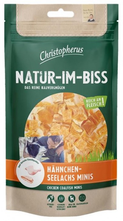 Christopherus Snack Natur im Biss Hähnchen Seelachs Minis 12 x 70 g