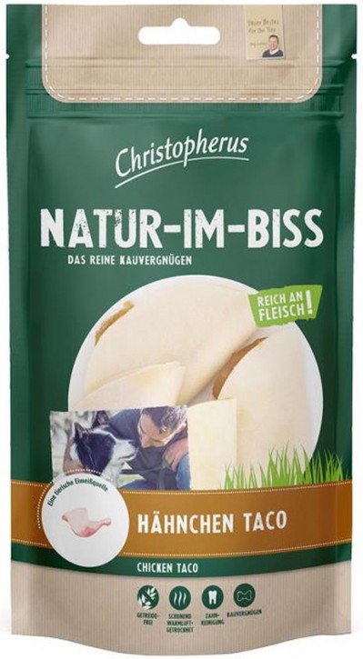 Christopherus Snack Natur im Biss Hähnchen Taco 12 x 65 g