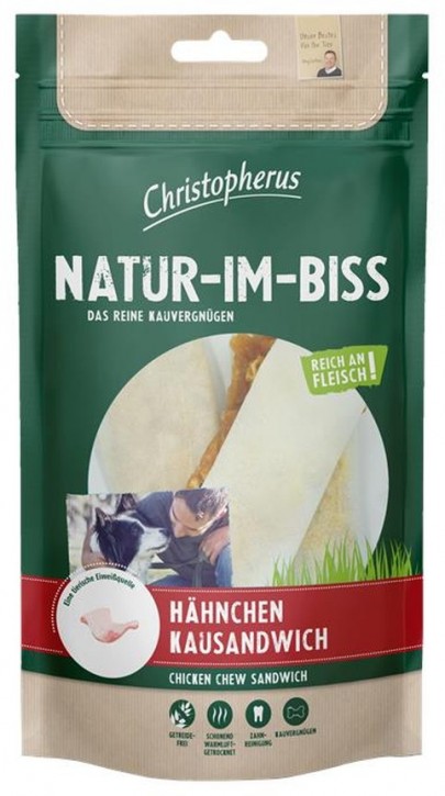 Christopherus Snack Natur im Biss Hähnchen Kausandwich 12 x 70 g