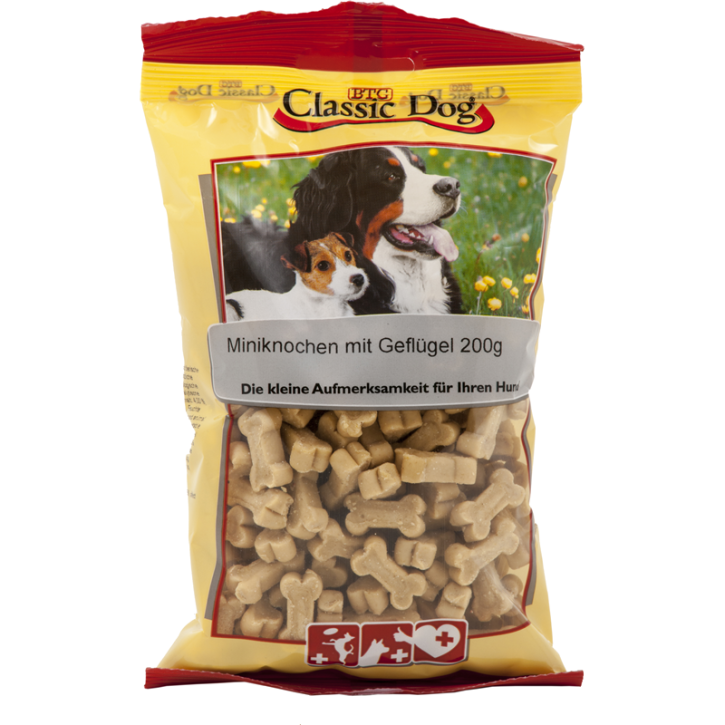 Classic Dog Snack Miniknochen mit Geflügel 12 x 200 g