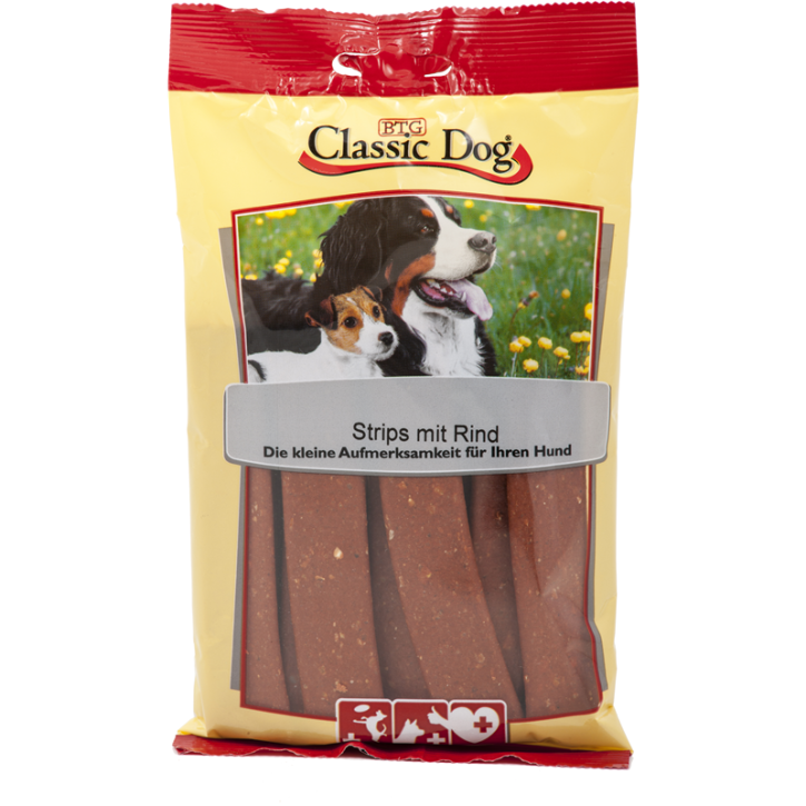 Classic Dog Snack Strips mit Rind 14 x 200 g