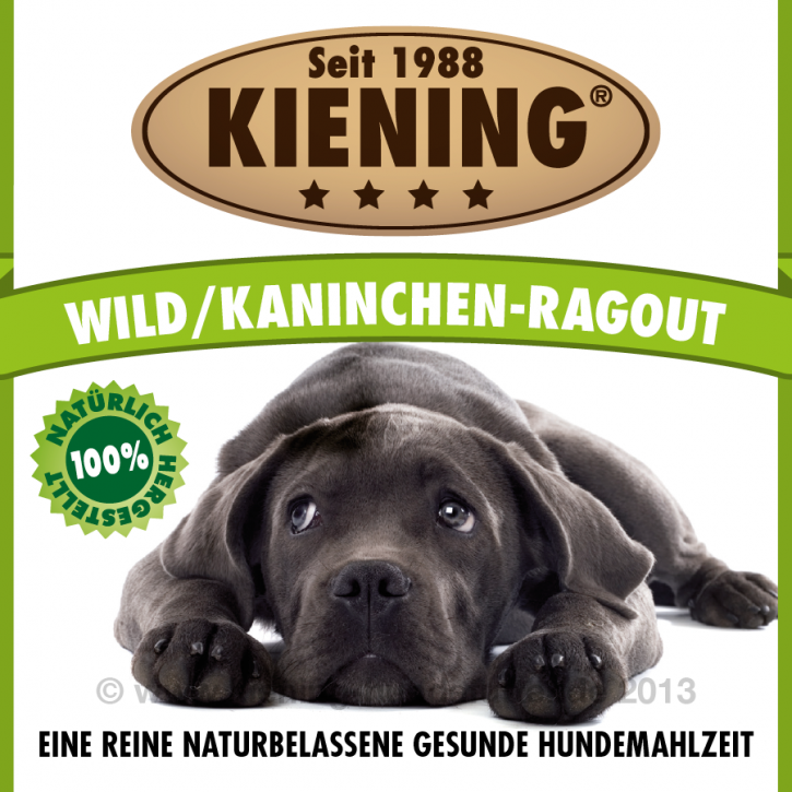 Kiening Dog Wild Kaninchen Ragout 6 x 820 g