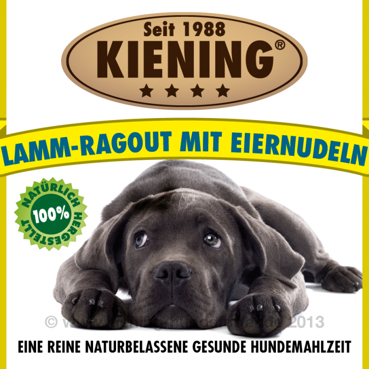 Kiening Dog Lamm Ragout mit Eiernudeln 6 x 820 g