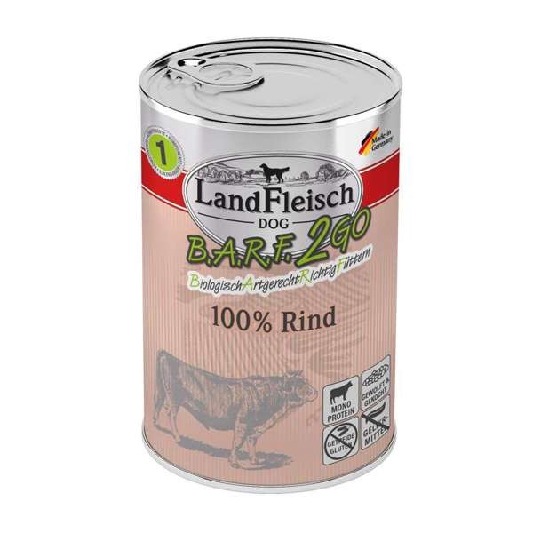 LandFleisch B.A.R.F. 2GO 100% vom Rind 6 x 400 g