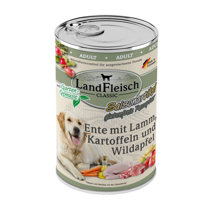 LandFleisch Ente, Lamm & Wildapfel 12 x 400 g