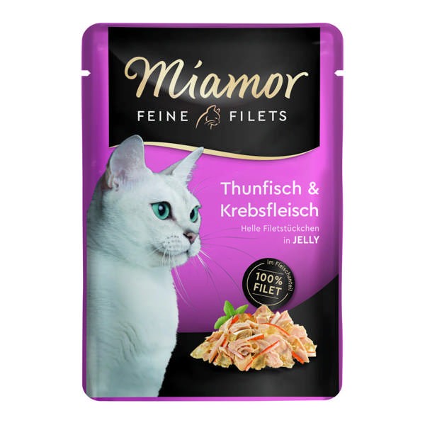 Miamor Feine Filet Thunfisch & Krebsfleisch in Jelly 24 x 100 g