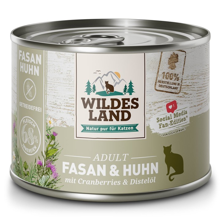 Wildes Land Classic Adult Fasan und Huhn 12 x 200 g