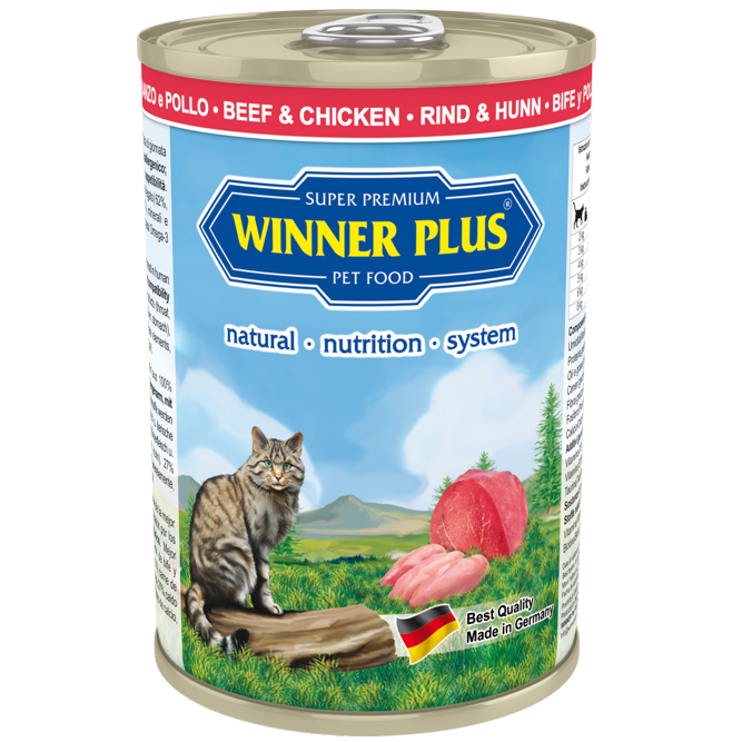 Winner Plus Cat Rind & Huhn 12 x 395 g