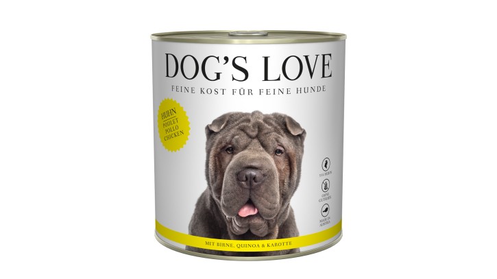 DOGS LOVE Huhn mit Birne, Quinoa & Karotte 200 g, 400 g oder 800 g
