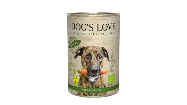 DOGS LOVE Bio Greens mit Bio-Gemüse & Bio-Obst 400 g