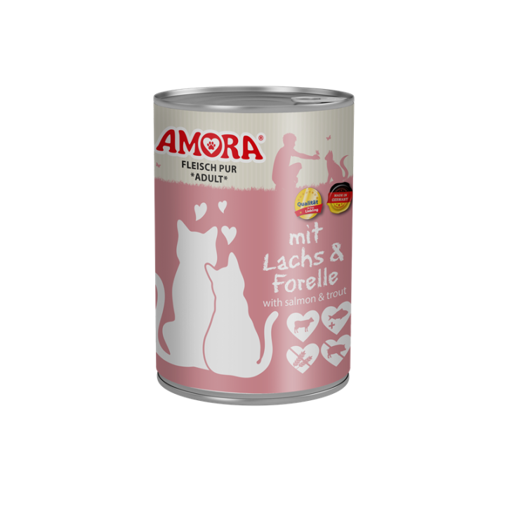 AMORA Cat Fleisch Pur Adult Lachs & Forelle 200 g oder 400 g