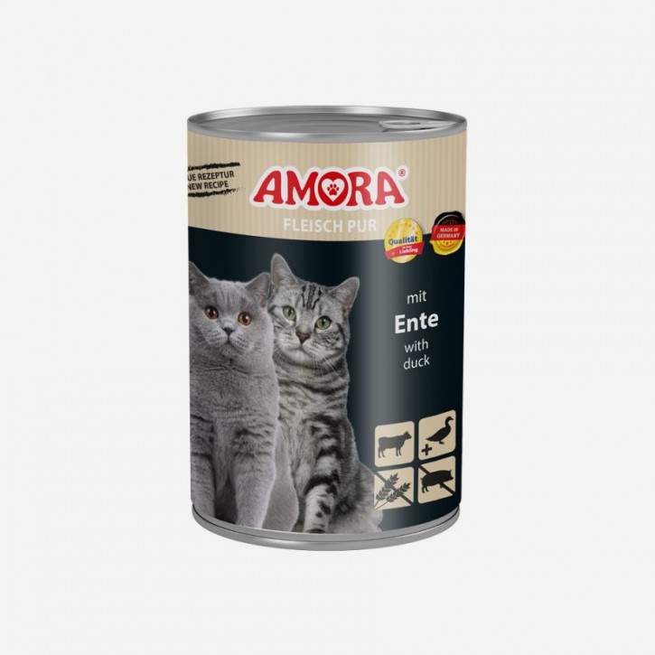 AMORA Cat Fleisch Pur Adult mit Ente 400 g