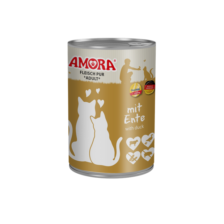 AMORA Cat Fleisch Pur Adult mit Ente 200 g oder 400 g