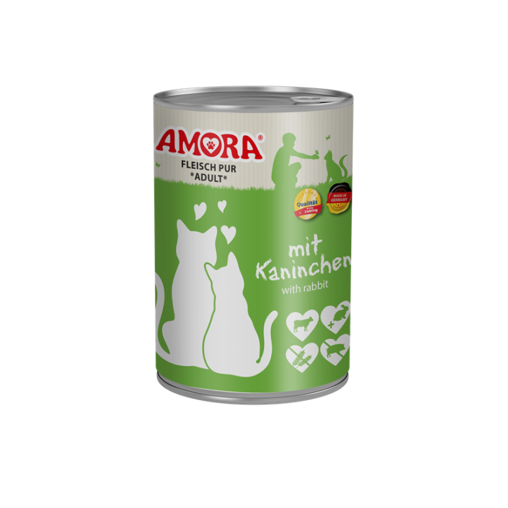 AMORA Cat Fleisch Pur Adult mit Kaninchen 200 g oder 400 g