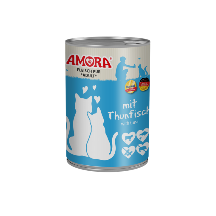 AMORA Cat Fleisch Pur Adult mit Thunfisch 200 g oder 400 g