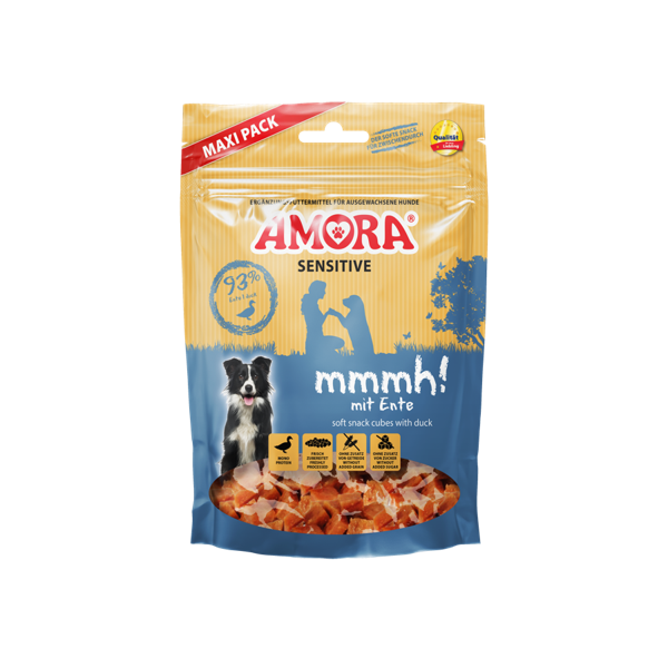 Amora Dog Snack Sensitive mmmh! mit Ente 7 x 350 g