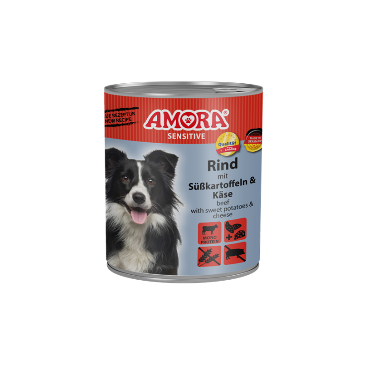 AMORA Sensitive Adult Rind mit Süßkartoffeln 6 x 800 g