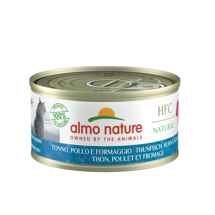 Almo Nature Natural Thunfisch, Huhn & Käse 24 x 70 g