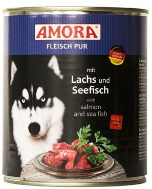 Amora Dog Fleisch Pur Adult mit Lachs und Seefisch 400 g oder 800 g