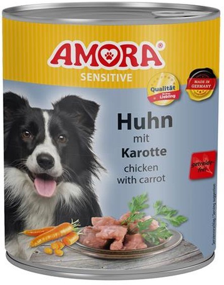 Amora Dog Sensitive Adult Huhn mit Karotte 6 x 800 g
