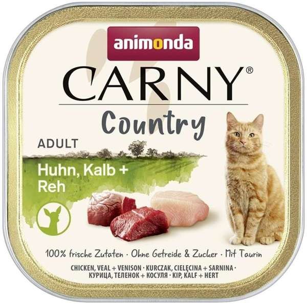 Animonda Cat Carny Adult Country Huhn, Kalb & Reh 32 x 100 g