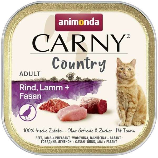 Animonda Cat Carny Adult Country Rind, Lamm & Fasan 32 x 100 g