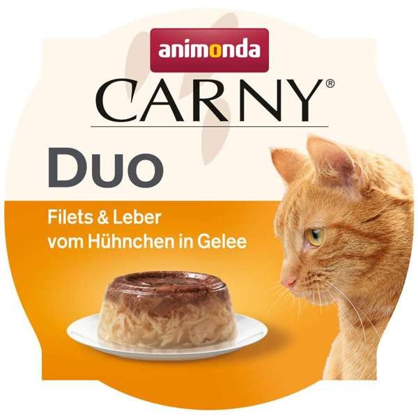 Animonda Cat Carny Adult Duo Filet & Leber vom Hühnchen in Gelee 24 x 70 g