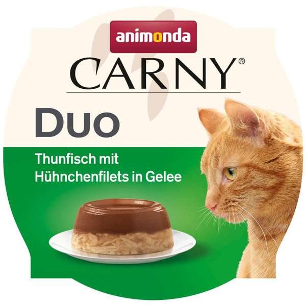 Animonda Cat Carny Adult Duo Thunfisch mit Hühnchenfilets in Gelee 24 x 70 g