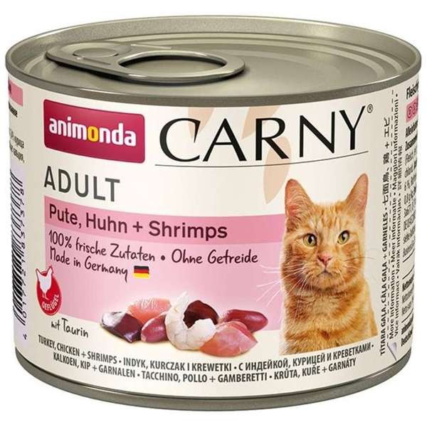 Animonda Cat Carny Adult Pute, Huhn & Shrimps 12 x 200 g
