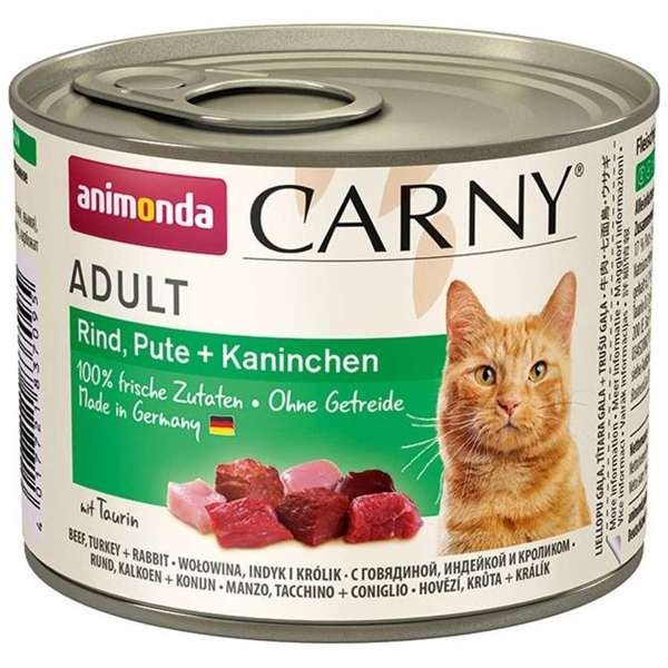 Animonda Cat Carny Adult Rind, Pute & Kaninchen 12 x 200 g