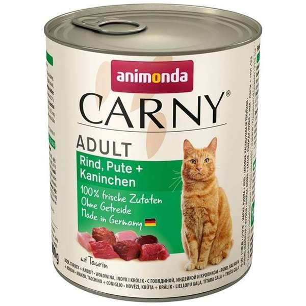Animonda Cat Carny Adult Rind, Pute & Kaninchen 6 x 800 g