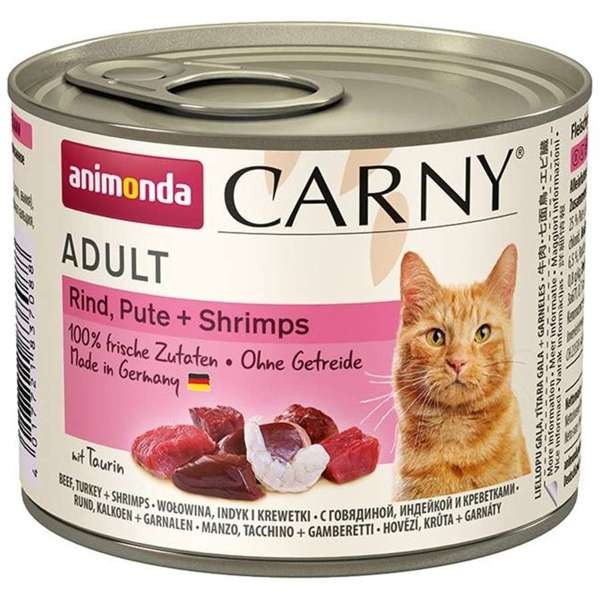 Animonda Cat Carny Adult Rind, Pute & Shrimps 12 x 200 g