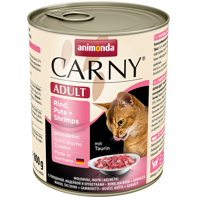 Animonda Cat Carny Adult Rind, Pute & Shrimps 6 x 800 g