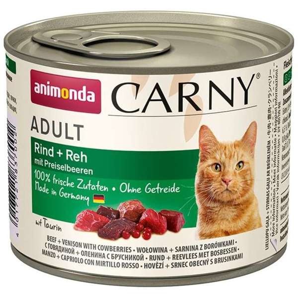 Animonda Cat Carny Adult Rind & Reh mit Preiselbeeren 12 x 200 g