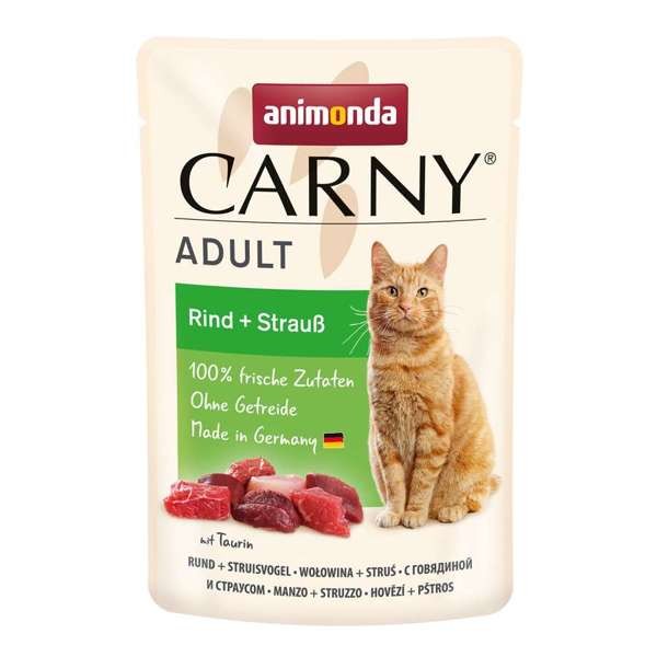 Animonda Cat Carny Adult Rind & Strauß 12 x 85 g