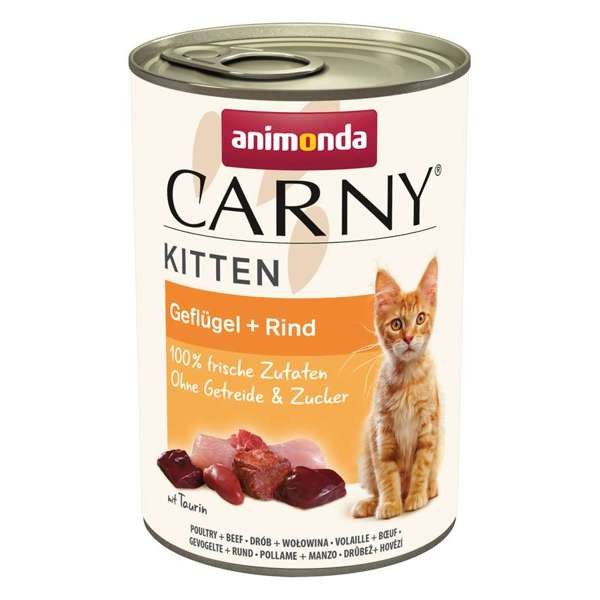 Animonda Cat Carny Kitten Geflügel  & Rind 12 x 400 g