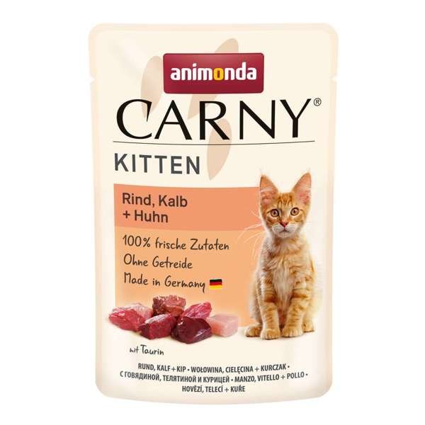 Animonda Cat Carny Kitten Rind, Kalb & Huhn 12 x 85 g