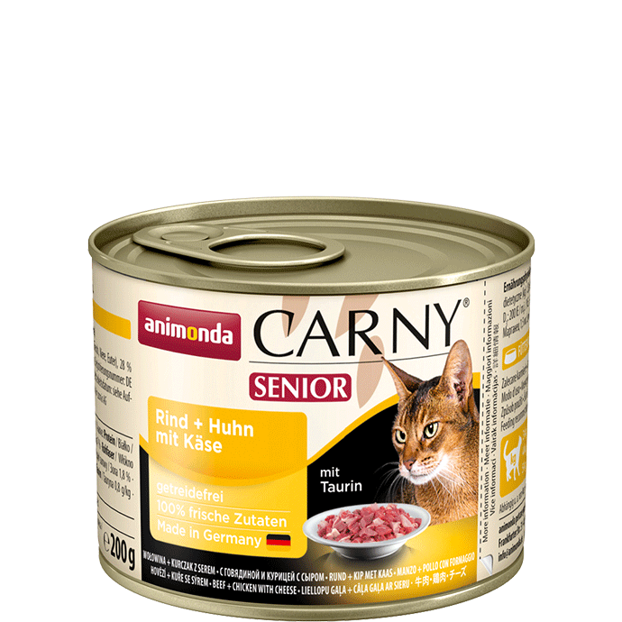 Animonda Cat Carny Senior Rind & Huhn mit Käse 12 x 200 g