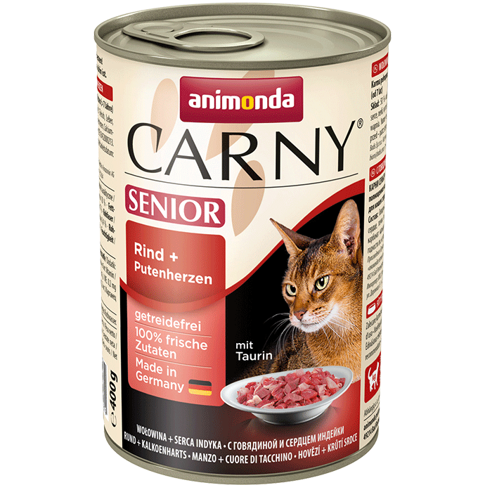 Animonda Cat Carny Senior Rind & Putenherzen 6 x 400 g