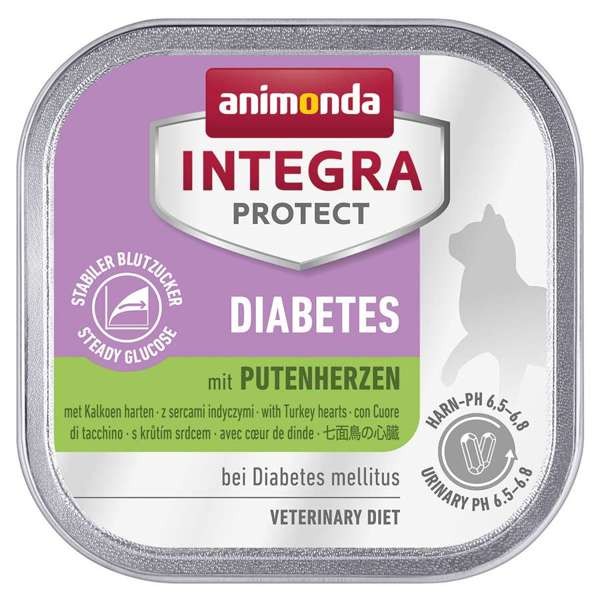 Animonda Cat Integra Protect Adult Diabetes mit Putenherzen 16 x 100 g