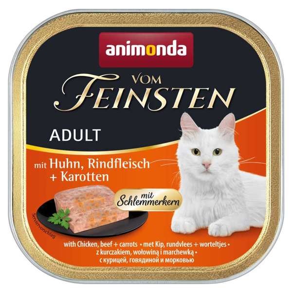 Animonda Cat Vom Feinsten Adult Schlemmerkern mit Huhn, Rindfleisch & Karotten 32 x 100 g
